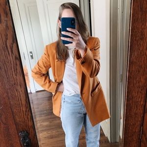 Beige/orange Wool Blazer